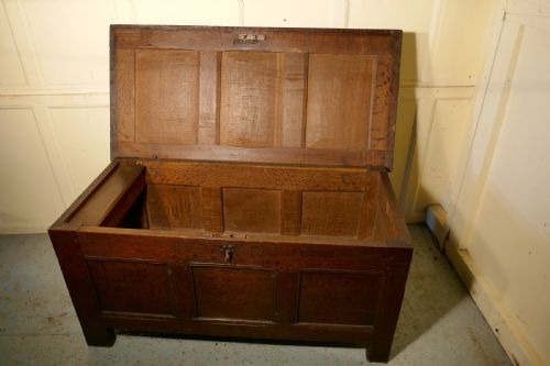 fig 2. 18th Century Panelled Oak Coffer