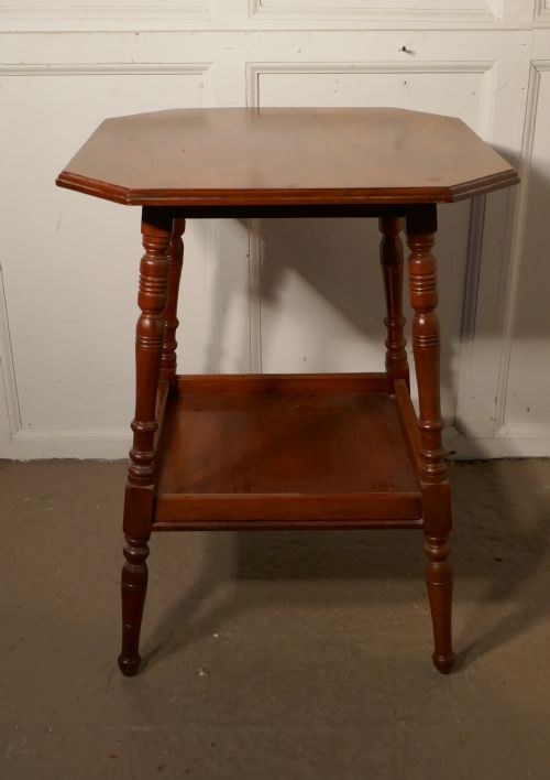 fig 2. An Edwardian Blonde Mahogany Etagere or Occasional Table