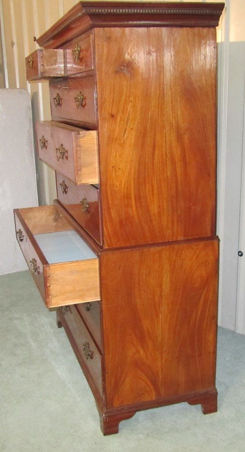 fig 4. Victorian Mahogany Chest on Chest
