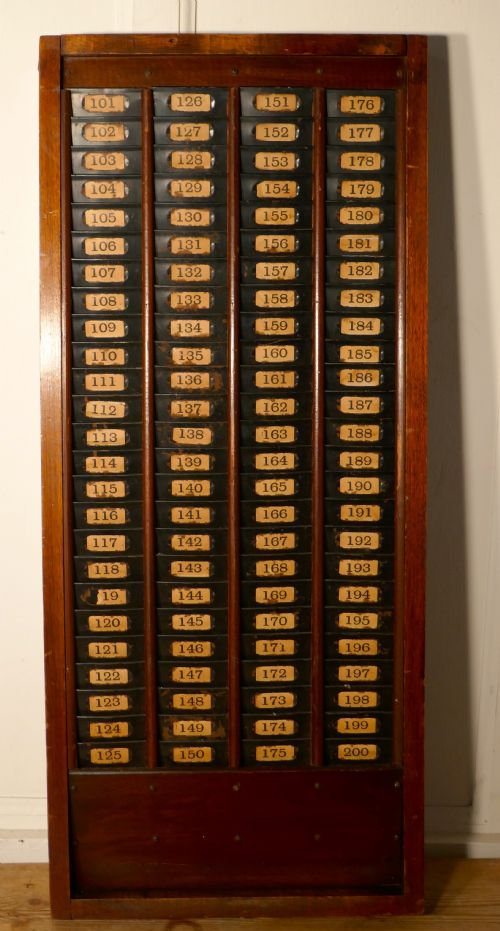 Mahogany Clocking in Time Card Rack