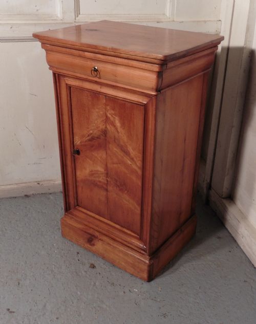 fig 1. French Cherry Wood Bedside Cupboard or Night Table