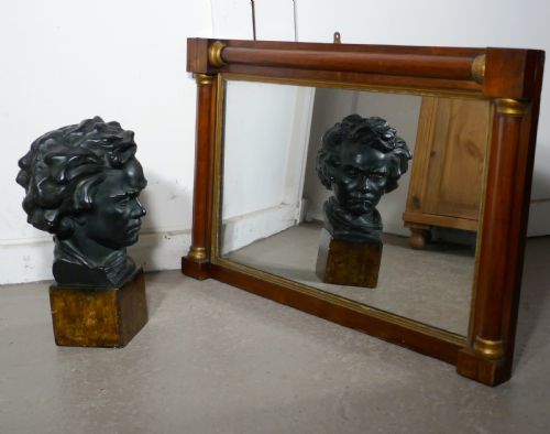 fig 1. Regency Style Mahogany and Gilt Over Mantle Mirror