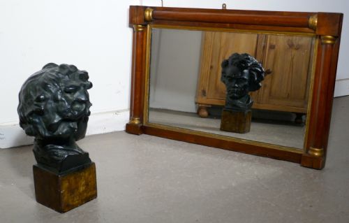 fig 3. Regency Style Mahogany and Gilt Over Mantle Mirror