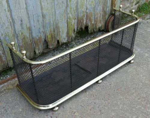 fig 1. A Victorian Brass and Iron Club Fender