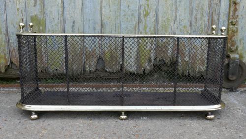 fig 2. A Victorian Brass and Iron Club Fender