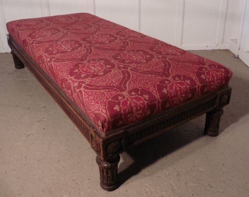 Charming 19th Century Upholstered Window Seat