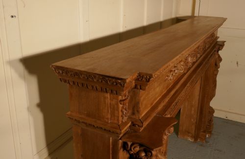 fig 3. Large 19th Century Adams Style Carved Fire Place