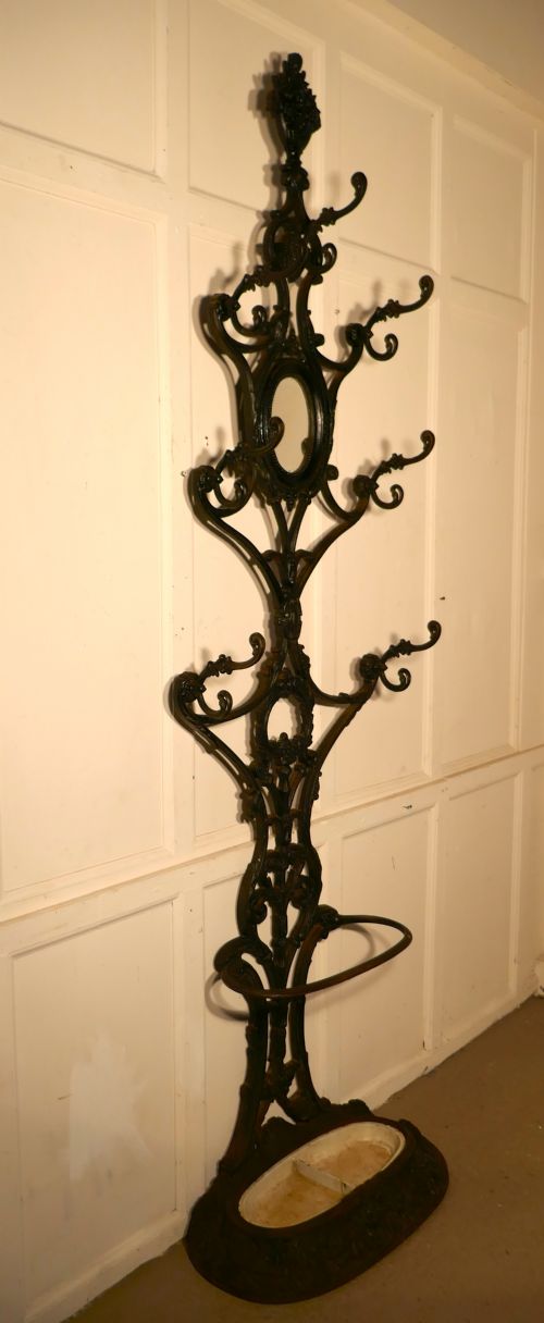 fig 2. Superb French Cast Iron Hall Stand, Signed Corneau Freres Charleville