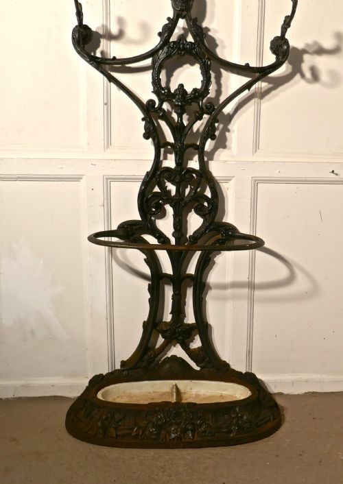 fig 4. Superb French Cast Iron Hall Stand, Signed Corneau Freres Charleville