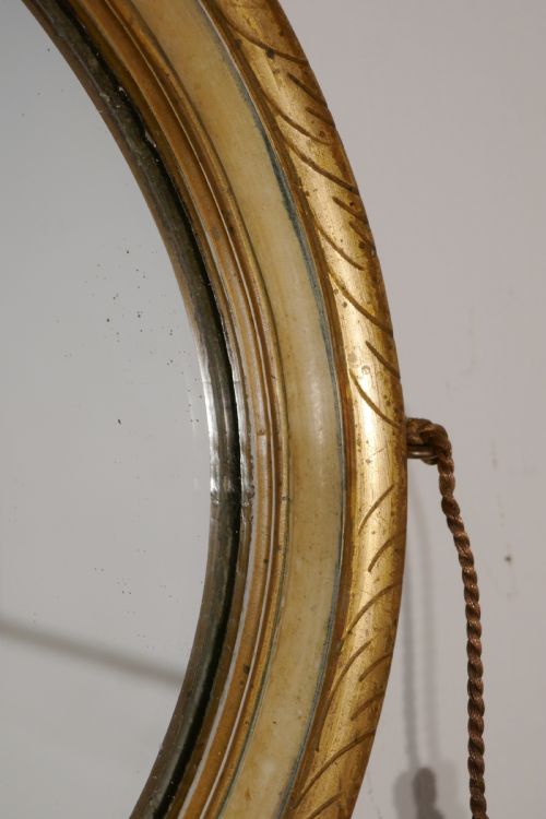 fig 2. Napoleon III Oval Gilt and Painted Wall Mirror