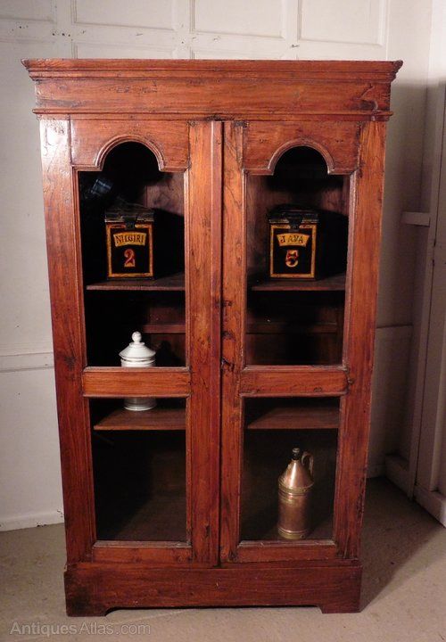 Glazed Country Elm Cupboard, Shop Display.