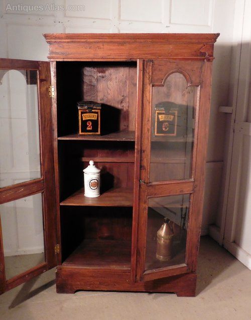 fig 1. Glazed Country Elm Cupboard, Shop Display.