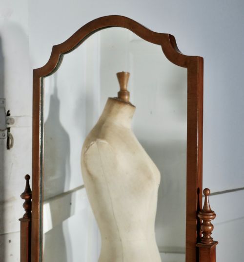 fig 2. Stylish Edwardian Mahogany Cheval Mirror