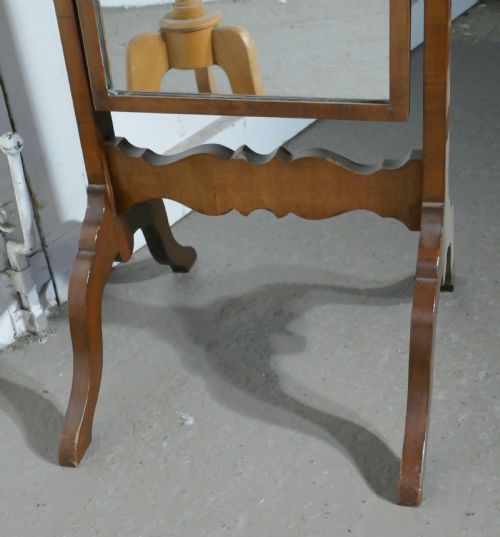 fig 3. Stylish Edwardian Mahogany Cheval Mirror