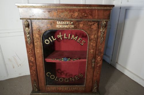 fig 2. Superb Figured Walnut Perfume Cabinet from Barkers of Kensington