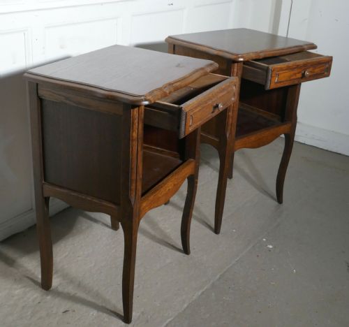 fig 3. Pair of French Country Oak Bedside Cabinets