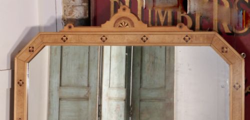 fig 2. Large Victorian Arts and Crafts Over Mantle Mirror
