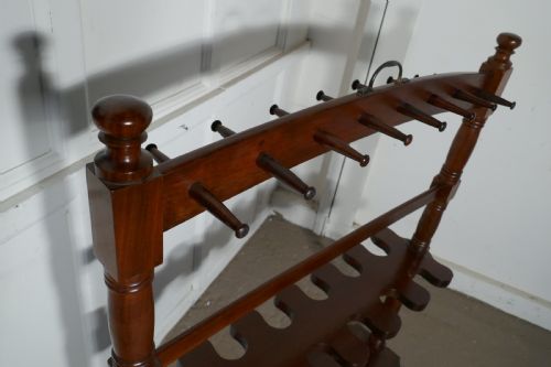 fig 1. A Double Sided Georgian Mahogany Boot and Whip Rack.