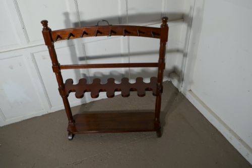 fig 3. A Double Sided Georgian Mahogany Boot and Whip Rack.