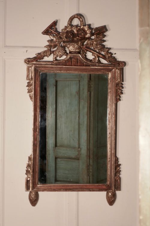 Napoleon Iii, Distressed, Faded Wall Mirror on a Gardening Theme