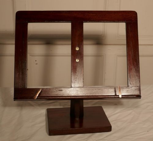 fig 1. Mahogany Easel Style Book Rest, Reading Stand