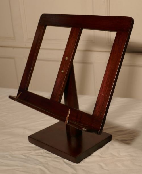 fig 2. Mahogany Easel Style Book Rest, Reading Stand