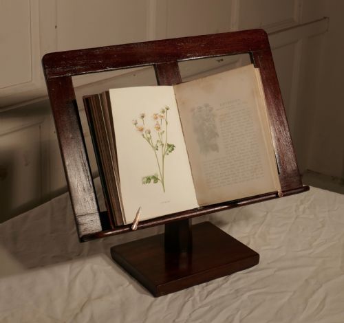 fig 3. Mahogany Easel Style Book Rest, Reading Stand