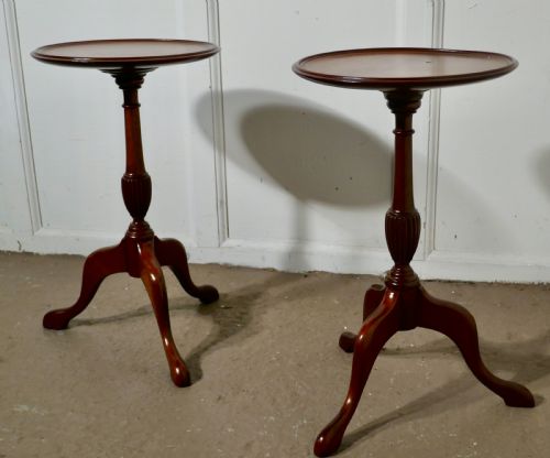 A Pair of Small Mahogany Wine Tables