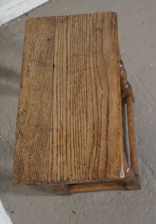 fig 1. 19th Century Golden Oak Joint Stool