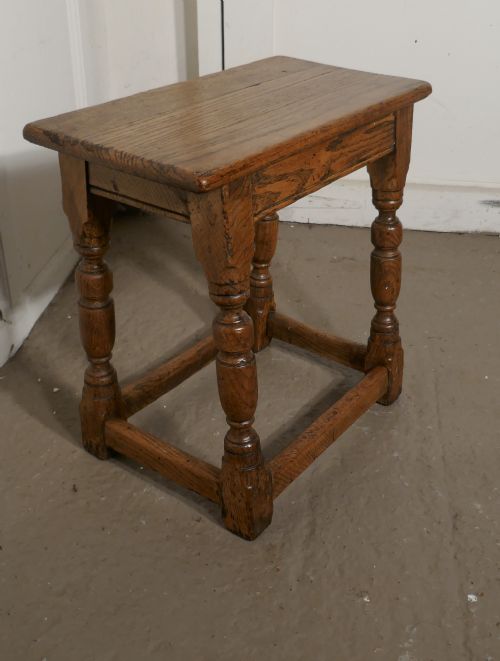fig 2. 19th Century Golden Oak Joint Stool