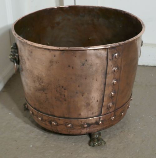 fig 4. 19th Century Copper Log Bin