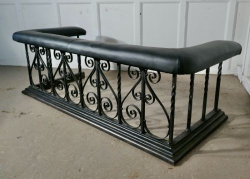 fig 4. Large Decorative Wrought Iron and Leather Club Fender