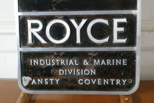 fig 1. Large Original Cast Aluminium Rolls Royce Garage Wall Plaque