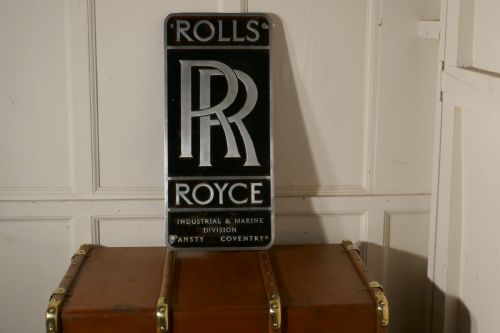 fig 3. Large Original Cast Aluminium Rolls Royce Garage Wall Plaque