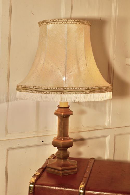 Chunky French Brass Table Lamp