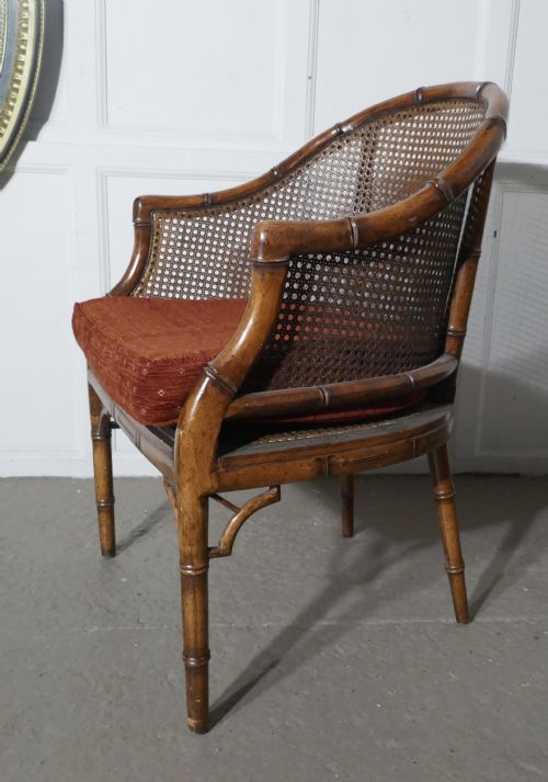 fig 2. A Set of 6 Art Deco Golden Simulated Bamboo Dining Chairs