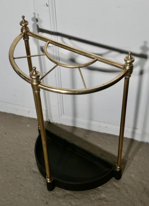 fig 3. Half Round Brass & Iron Stick Stand or Umbrella Stand