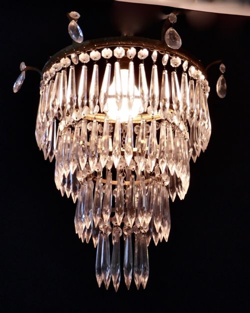 fig 4. A Charming Art Deco 4 Tier Waterfall Pendant Chandelier