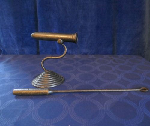 fig 1. 19th century Goffering Flat Iron (or Tally Iron) Complete with Heating Poker