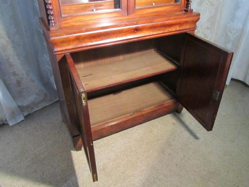 fig 4. William IV Scottish Flame Mahogany Secretaire Bookcase
