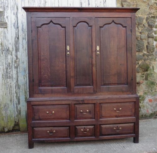 fig 1. A 17th Century Oak Housekeepers or Cloakroom Cupboard
