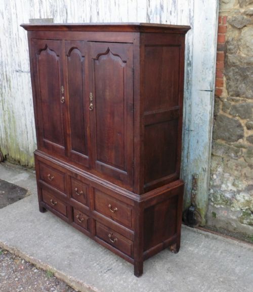 fig 2. A 17th Century Oak Housekeepers or Cloakroom Cupboard