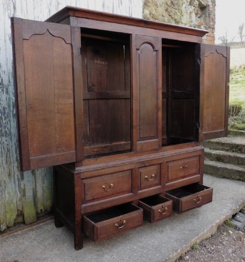 fig 4. A 17th Century Oak Housekeepers or Cloakroom Cupboard