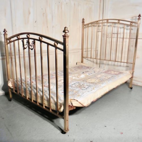 A Lovely Victorian Brass Double Bed