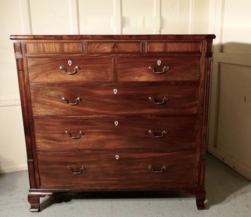 fig 4. A Large William IV Flame Mahogany Chest of Drawers