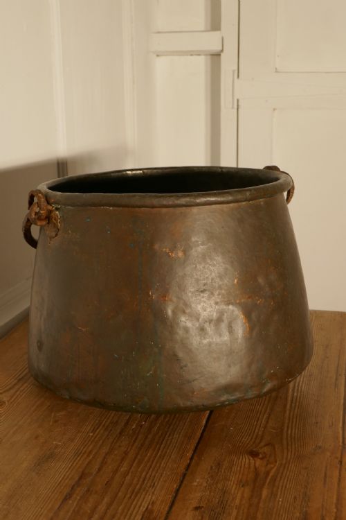 fig 2. 19th Century Copper Cauldron or Log Bin  