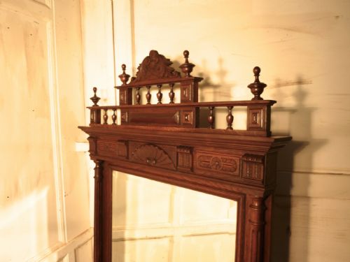 fig 2. Large French Carved Oak Wall Mirror