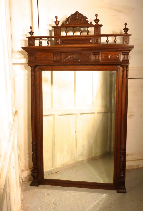 fig 3. Large French Carved Oak Wall Mirror