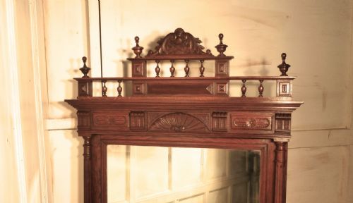 fig 4. Large French Carved Oak Wall Mirror