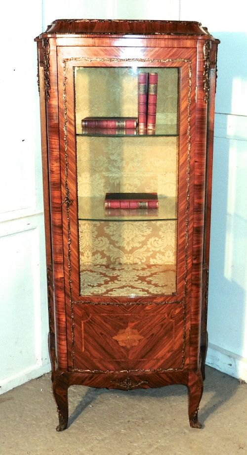 French Inlaid and Ormolu Mounted Vitrine